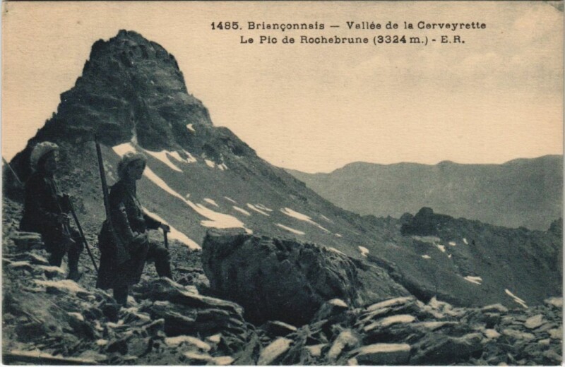 Carte postale ancienne Vallee de la Cerceyrette - Le Pic de Rochebrune à Rochebrune