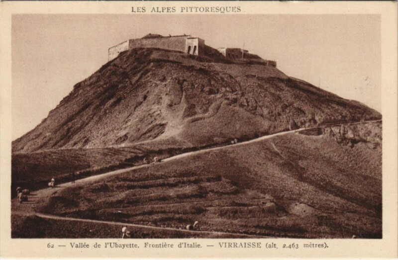 Carte postale ancienne Vallee de l'Ubayette - Frontiere d'Italie - Viraisse