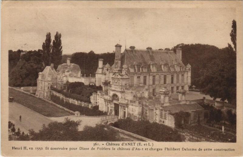Carte postale ancienne Anet Le Chateau France