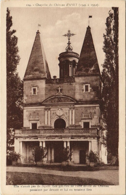 Carte postale ancienne Anet Chapelle du Chateau France