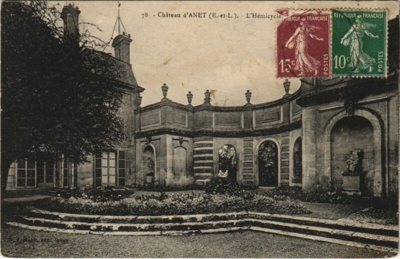 Carte postale ancienne Anet Chateau, Hemicycle France