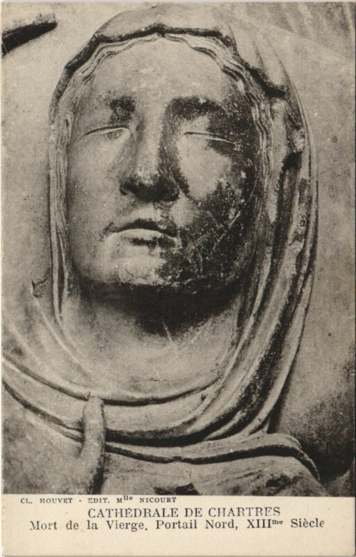 Carte postale ancienne Chartres Cathedrale Mort de la Vierge France à Chartres