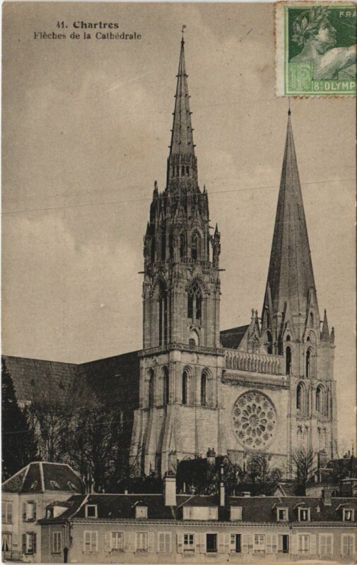 Carte postale ancienne Chartres Cathedrale France à Chartres