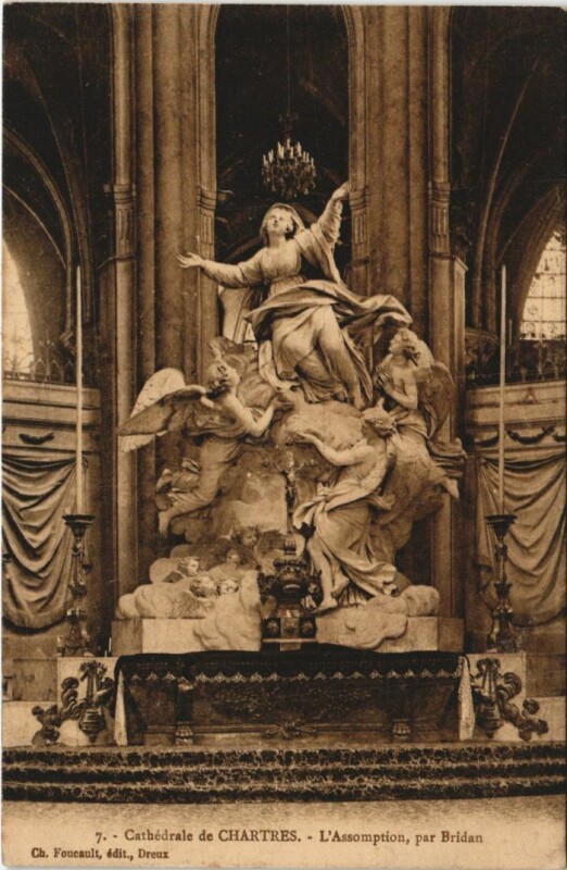 Carte postale ancienne Chartres Cathedrale Assomption par Bridan France à Chartres