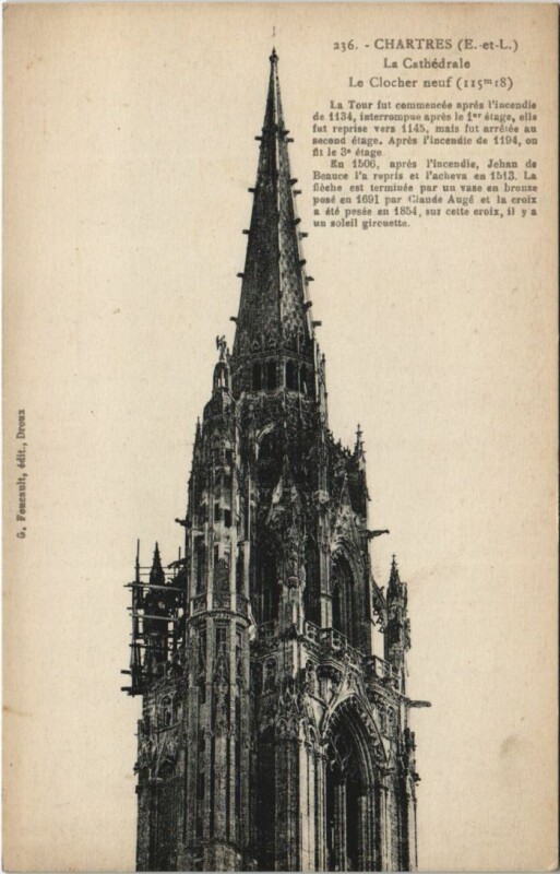 Carte postale ancienne Chartres Cathedrale France à Chartres