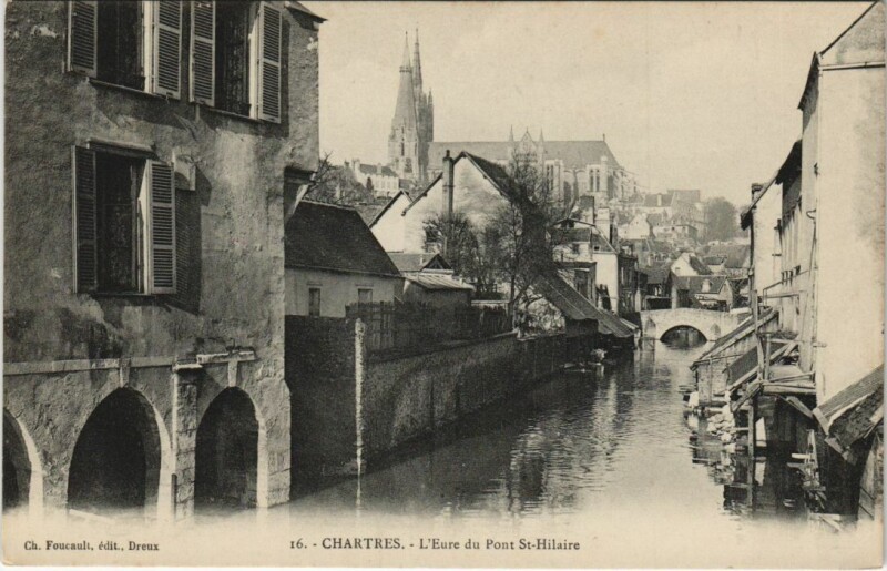 Carte postale ancienne Chartres L'Eure au Pont Saint-Hilaire France à Chartres