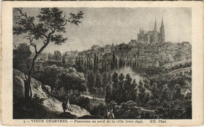 Carte postale ancienne Chartres panorama France à Chartres