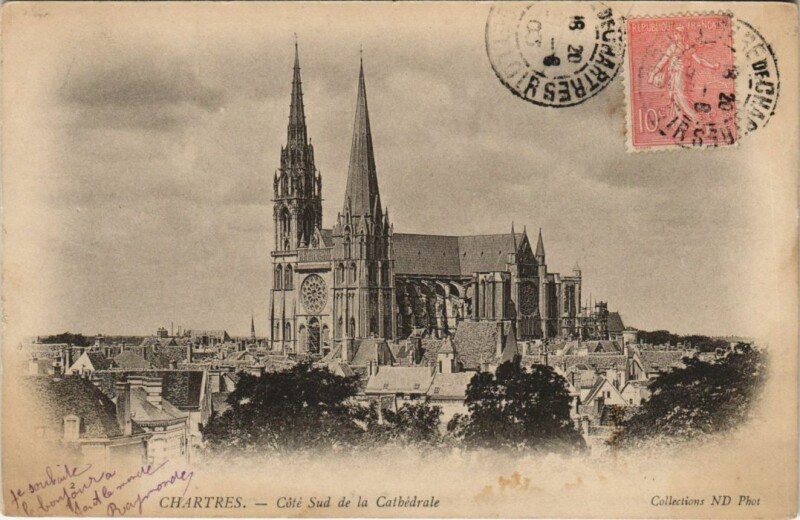 Carte postale ancienne Chartres Cathedrale France à Chartres