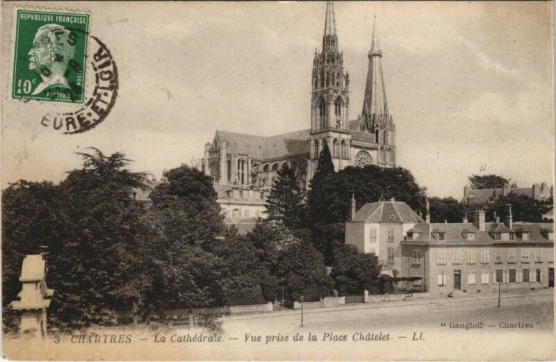 Carte postale ancienne Chartres Cathedrale France à Chartres
