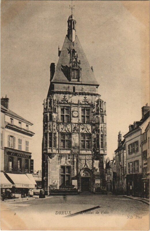 Carte postale ancienne Dreux Hotel de Ville France à Dreux