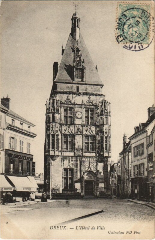 Carte postale ancienne Dreux Hotel de Ville France à Dreux