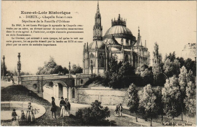 Carte postale ancienne Dreux Chapelle Saint-Louis France à Dreux