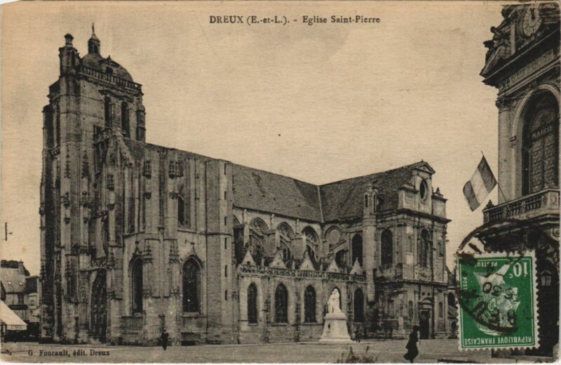 Carte postale ancienne Dreux Eglise Saint-Pierre France à Dreux