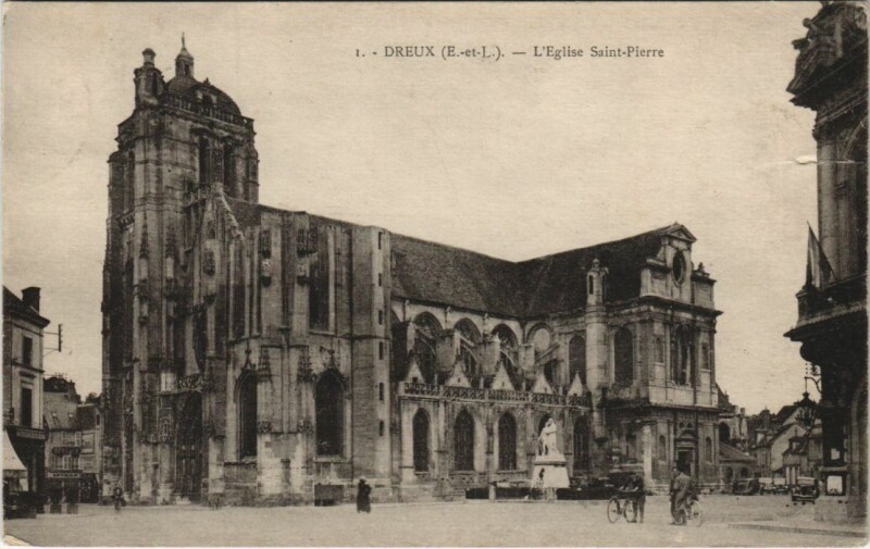 Carte postale ancienne Dreux Eglise Saint-Pierre France à Dreux