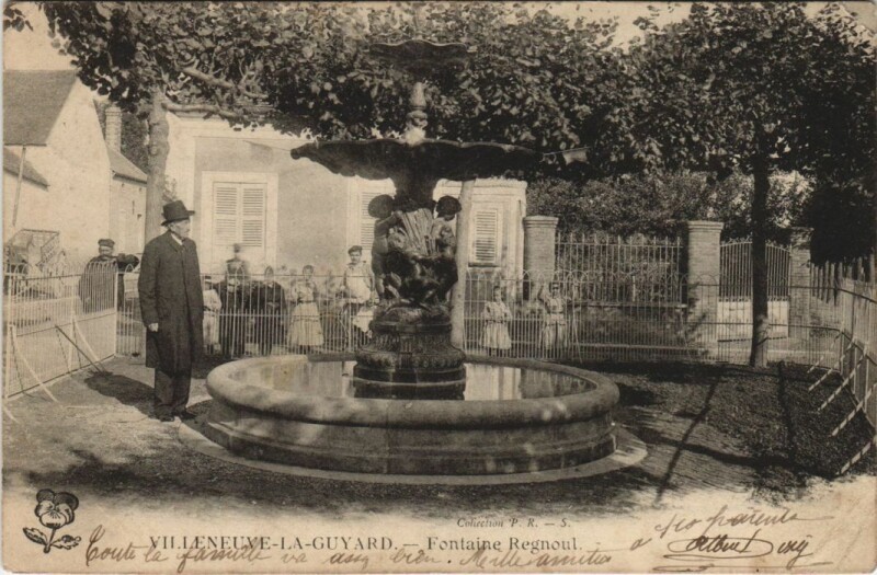 Carte postale ancienne Villeneuve la Guyard Fontaine Regnoul France à Villeneuve-la-Guyard
