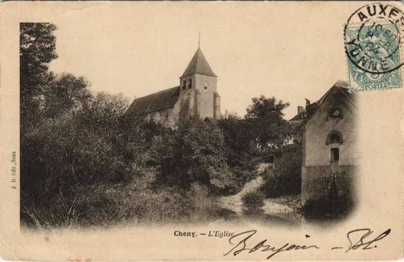 Carte postale ancienne Cheny L'Eglise France à Cheny