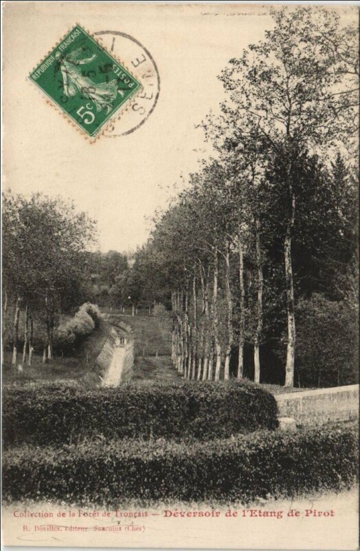 Carte postale ancienne Deversoir de l'Etang de Pirot