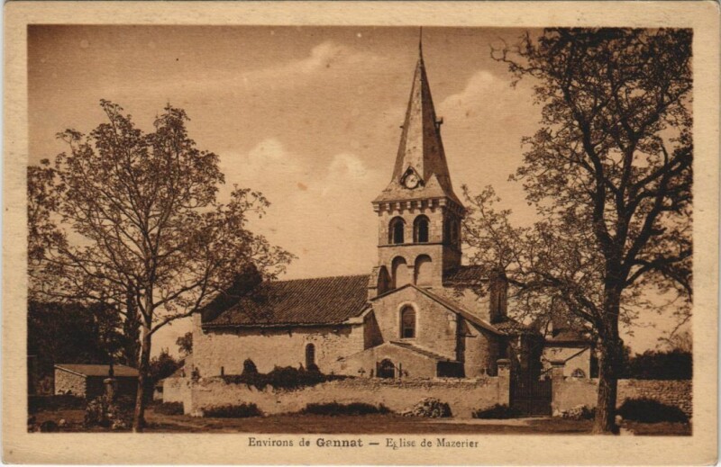 Carte postale ancienne Mazerier Eglise à Mazerier