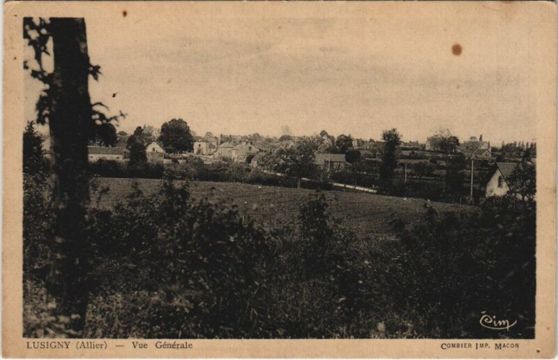 Carte postale ancienne Lusigny Vue Generale à Lusigny