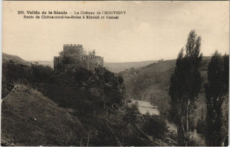 Carte postale ancienne Chouvigny Le Chateau de Chouvigny à Chouvigny
