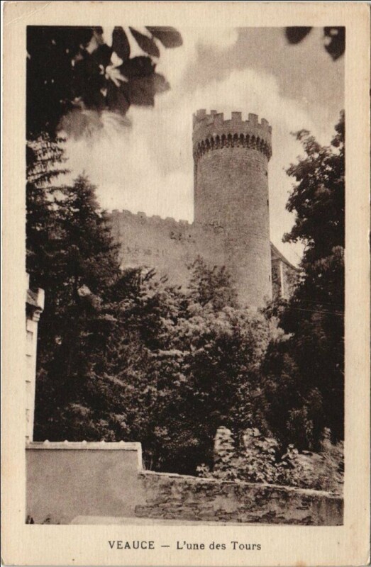 Carte postale ancienne Veauce L'Une des Tours à Veauce