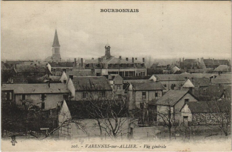 Carte postale ancienne Varennes-sur-Allier Vue Generale à Varennes-sur-Allier