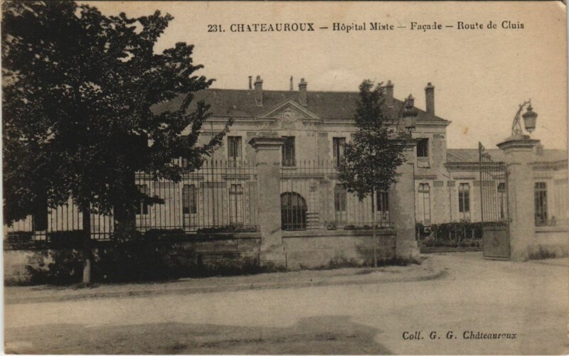 Carte postale ancienne Chateauroux Hopital Mixte France