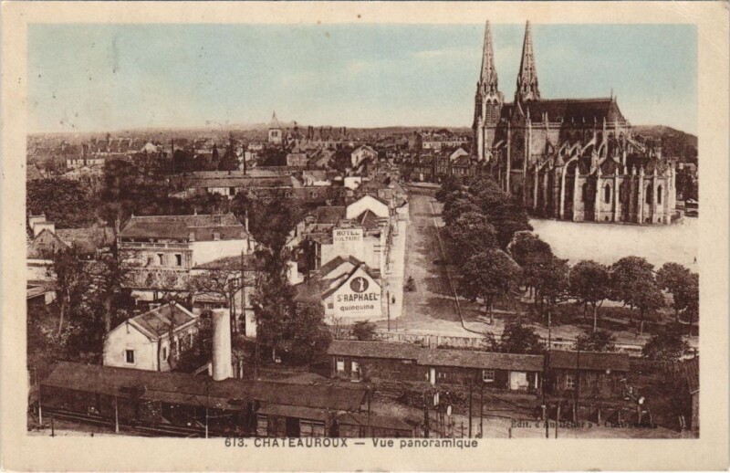 Carte postale ancienne Chateauroux Vue Panoramique France