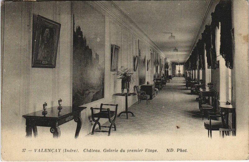 Carte postale ancienne Valencay Chateau, Galerie du premier Etage France