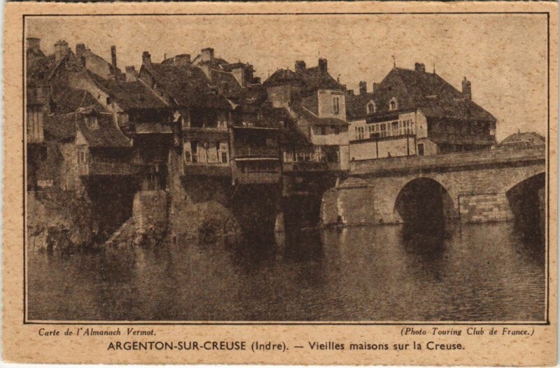 Carte postale ancienne Argenton s Creuse Vieilles Maisons France
