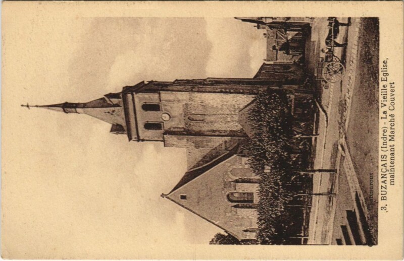 Carte postale ancienne Buzancais La Vieille Eglise France
