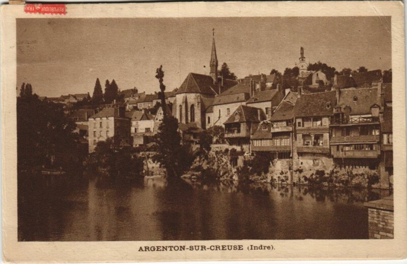 Carte postale ancienne Argenton-Sur-Creuse Indre France à Argenton-sur-Creuse