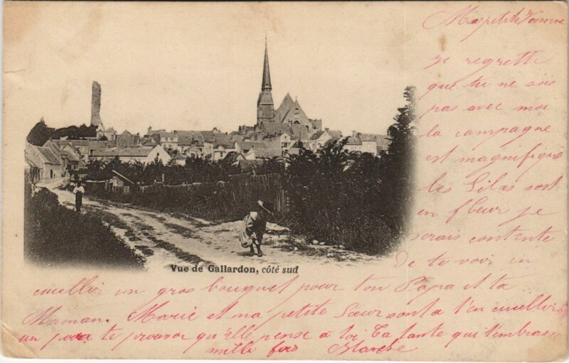 Carte postale ancienne Gallardon Vue de Gallardon - Cote Sud à Gallardon