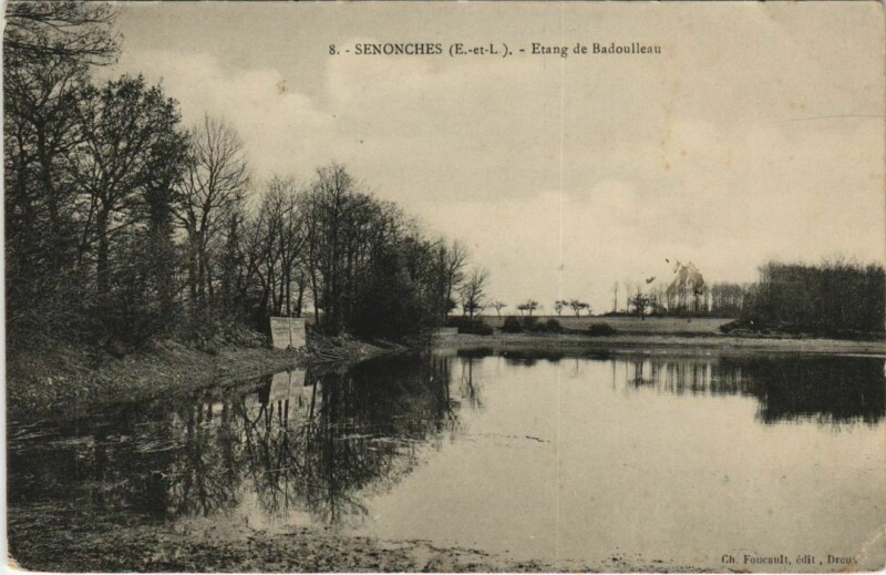Carte postale ancienne Senonches Etang de Badoulleau à Senonches