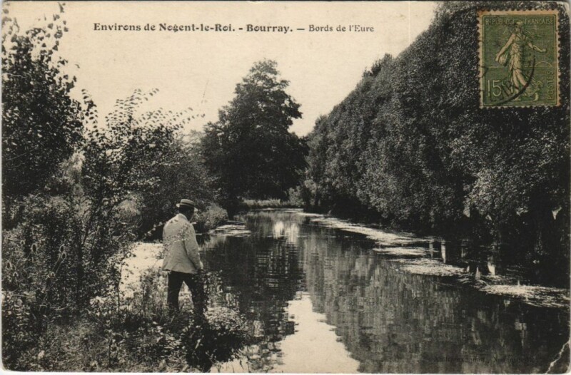 Carte postale ancienne Bourray Bords de l'Eure