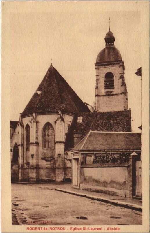 Carte postale ancienne Nogent-le-Rotrou Eglise Saint-Laurent - Abside à Nogent-le-Rotrou
