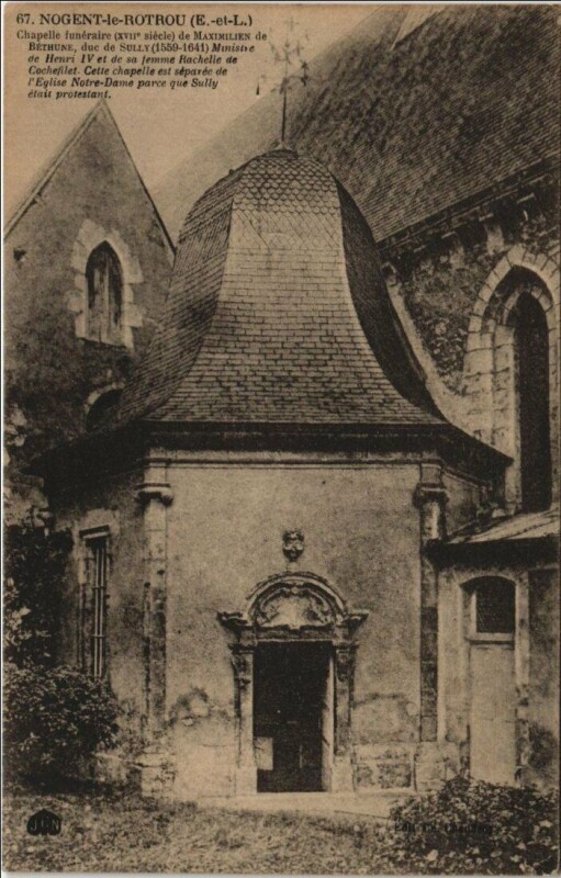 Carte postale ancienne Nogent-le-Rotrou Chapelle Funeraire de Maximilien de Bethune à Nogent-le-Rotrou