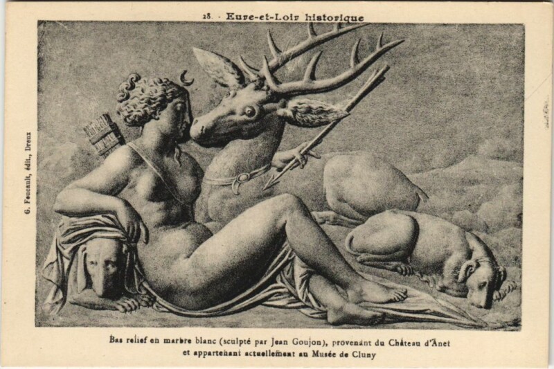 Carte postale ancienne Eure-et-Loir Historique - Bas Relief en Marbre Blanc