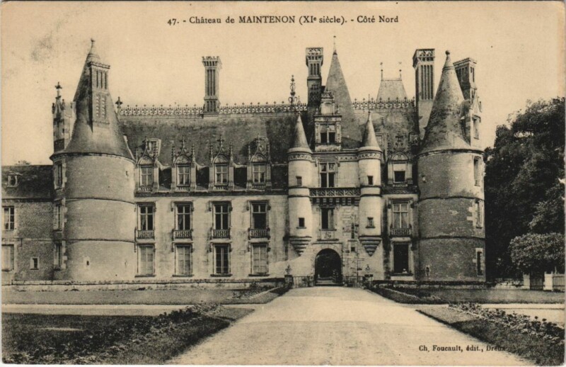 Carte postale ancienne Maintenon Chateau de Maintenon - Cote Nord à Maintenon