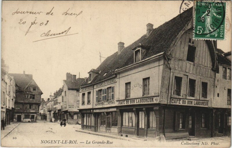 Carte postale ancienne Nogent-le-Roi La Grande-Rue à Nogent-le-Roi