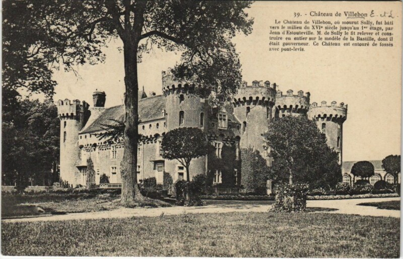 Carte postale ancienne Villebon Chateau de Villebon à Villebon