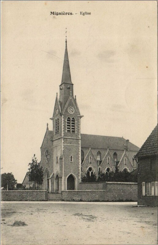 Carte postale ancienne Mignieres Eglise