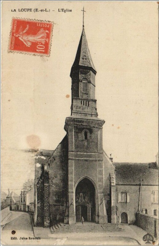 Carte postale ancienne La Loupe L'Eglise à La Loupe