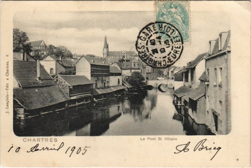 Carte postale ancienne Chartres Le Pont Saint-Hilaire à Chartres