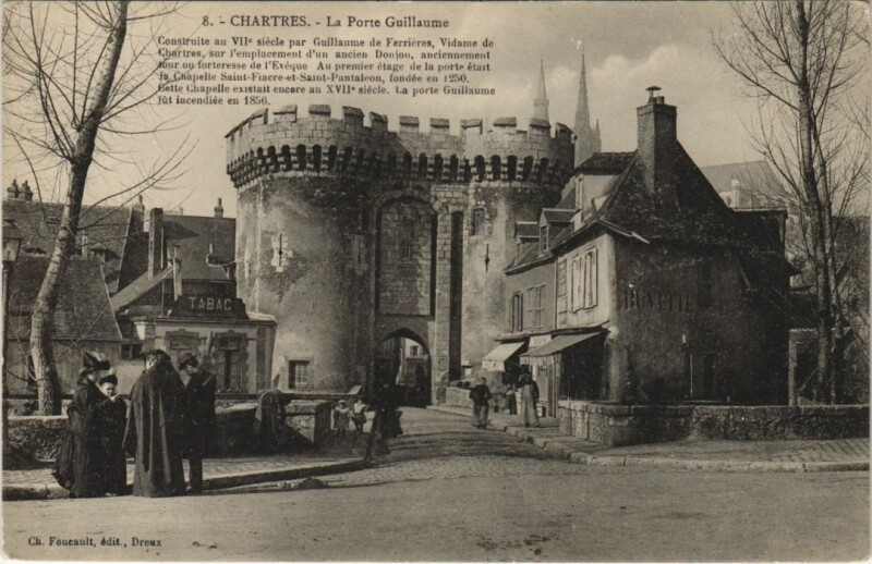 Carte postale ancienne Chartres La Porte Guillaume à Chartres