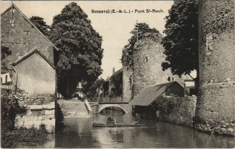 Carte postale ancienne Bonneval Pont Saint-Roch à Bonneval