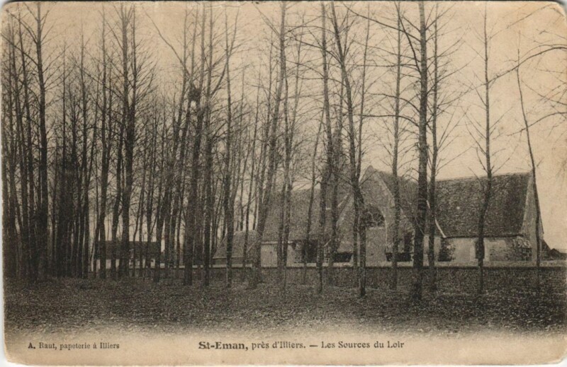Carte postale ancienne Saint-Eman Les Sources du Loir - par d'Illiers