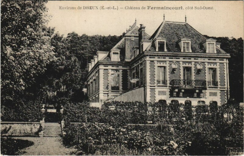 Carte postale ancienne Dreux Environs - Chateau de Fermaincourt - Cote Sud-Ouest à Dreux