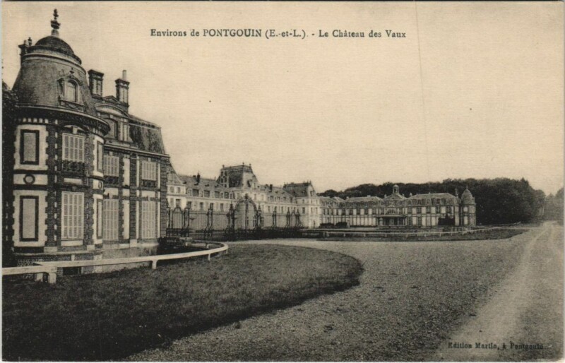 Carte postale ancienne Pontgouin Environs - Le Chateau des Vaux à Pontgouin