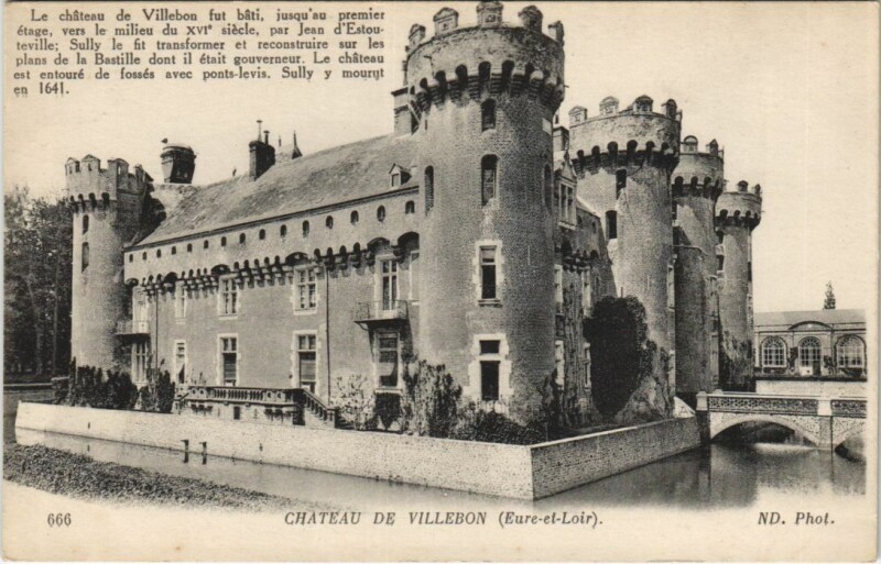 Carte postale ancienne Villebon Chateau à Villebon